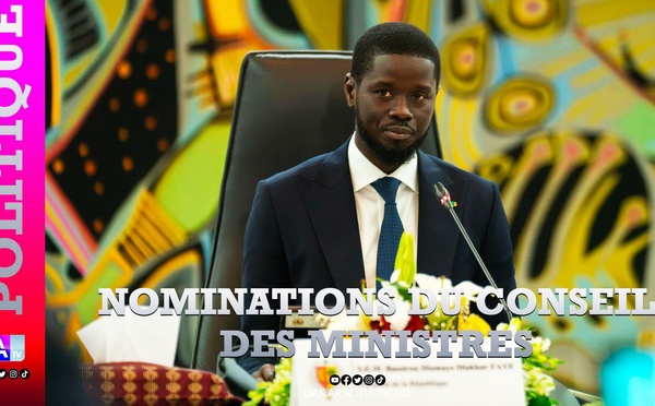 La nomination en conseil des ministres du Mercredi 06 Mai 2026