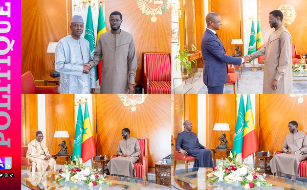 Dialogue national : Diomaye reçoit Souleymane Ndéné Ndiaye, Mbaye Ndiaye, Aly Ngouille Ndiaye et Antoine Félix Diome