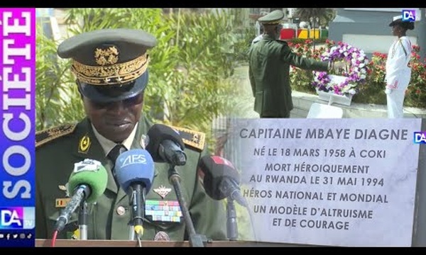 Hommage au capitaine Mbaye Diagne : Dakar commémore le décès du héros du génocide du Rwanda