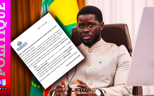 Coalition Diomaye Président : Bassirou Diomaye Faye désigne cinq superviseurs adjoints