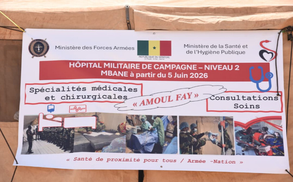 Mbane : l’hôpital militaire de campagne démarre ses activités après la visite des autorités