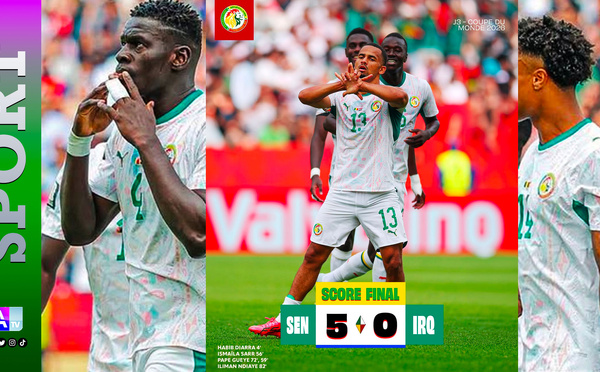 Sénégal-Irak : les Lions déroulent et écrasent l’Irak sur un score sans appel 5-0