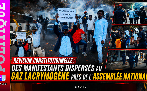 Révision constitutionnelle : Des manifestants dispersés au gaz lacrymogène près de l'Assemblée nationale