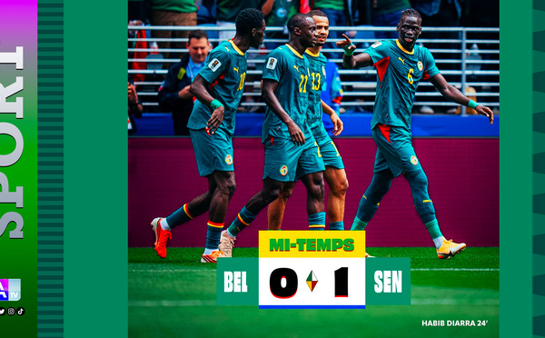 Sénégal – Belgique : les Lions virent en tête à la pause grâce à Habib Diarra (1-0)
