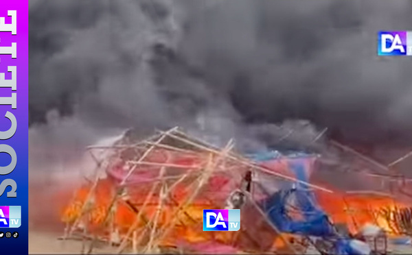 Incendie dans une foire commerciale à Thiès: Une trentaine de cantines ravagées par les flammes..
