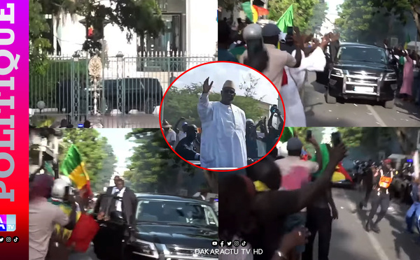 Audience avec le président Diomaye Faye:  Macky Sall  quitte le Palais sous les applaudissements des militants de l'APR