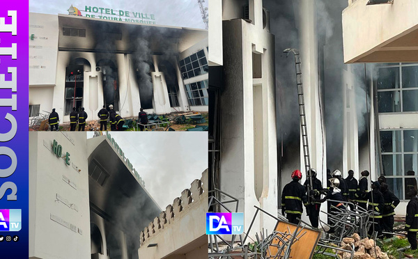 Dernière minute - La mairie de Touba en feu… Les flammes ont démarré à 06 h 48 minutes