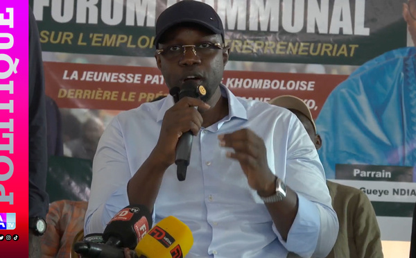 Forum communal de Khombole- Ousmane Sonko raille ses adversaires: " Mane sakh Damaa yakamti élection, thilaniouy xam né ndékété teuyé wouniou dara".