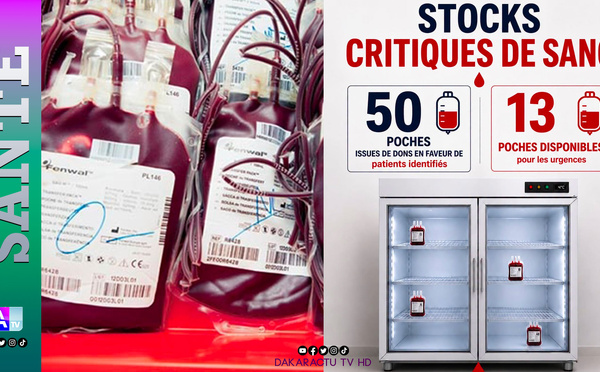 Le CNTS au bord de la rupture de stock : seulement 13 poches disponibles pour les urgences
