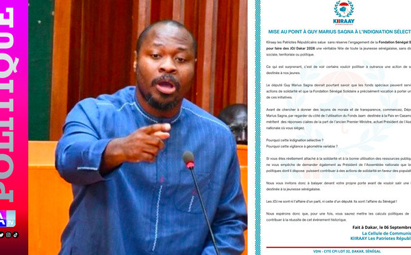 Financement des JOJ Dakar 2026 : Kiiraay dénonce une « indignation sélective » de GMS et le renvoie scruter chez Sonko sur le Fonds Jaam