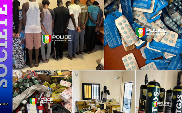 Mermoz /soirée « Trap » : neuf individus déférés après le démantèlement d’un réseau présumé de drogues et médicaments détournés...342 boîtes de Misodia et 13 de Cytotec saisies