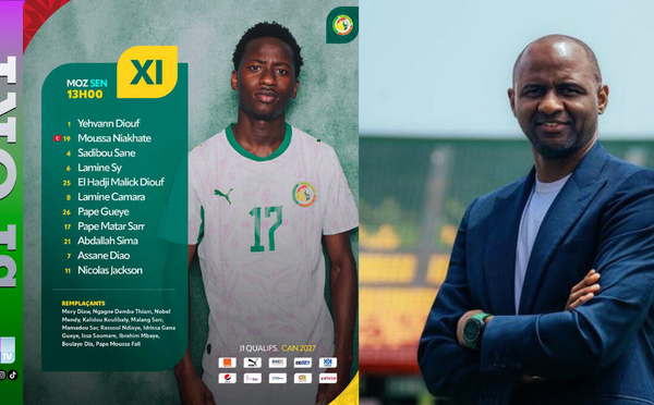 Sénégal–Mozambique : Patrick Vieira dévoile son premier onze de départ