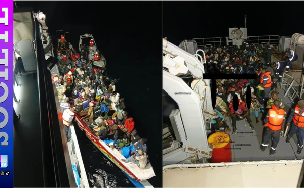 Émigration clandestine : 134 migrants secourus par la Marine nationale au large de Dakar