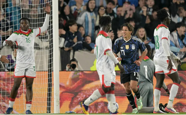 Football: l'Argentine écrase 7-0 un Burkina Faso dépeuplé de ses joueurs
