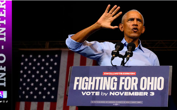 En campagne pour les démocrates, Obama s'attaque à Trump avec virulence