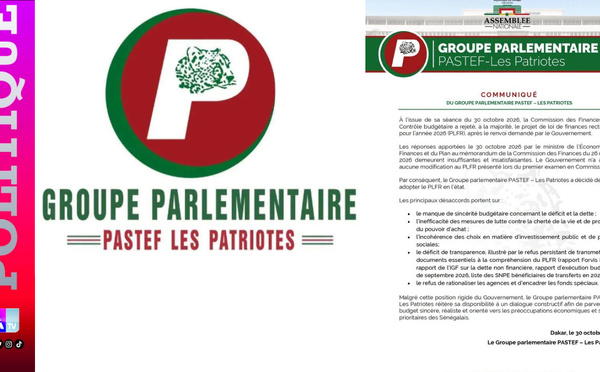 Rejet du PLFR 2026 : La majorité parlementaire PASTEF donne ses raisons