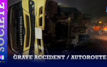 Accident sur l’autoroute: Un bus DDD se renverse et fait plusieurs blessés