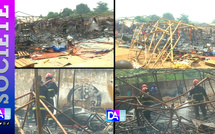 Thiès: Un incendie ravage une partie d'une foire commerciale à Hersent