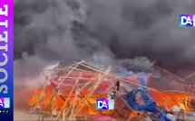 Incendie dans une foire commerciale à Thiès: Une trentaine de cantines ravagées par les flammes..